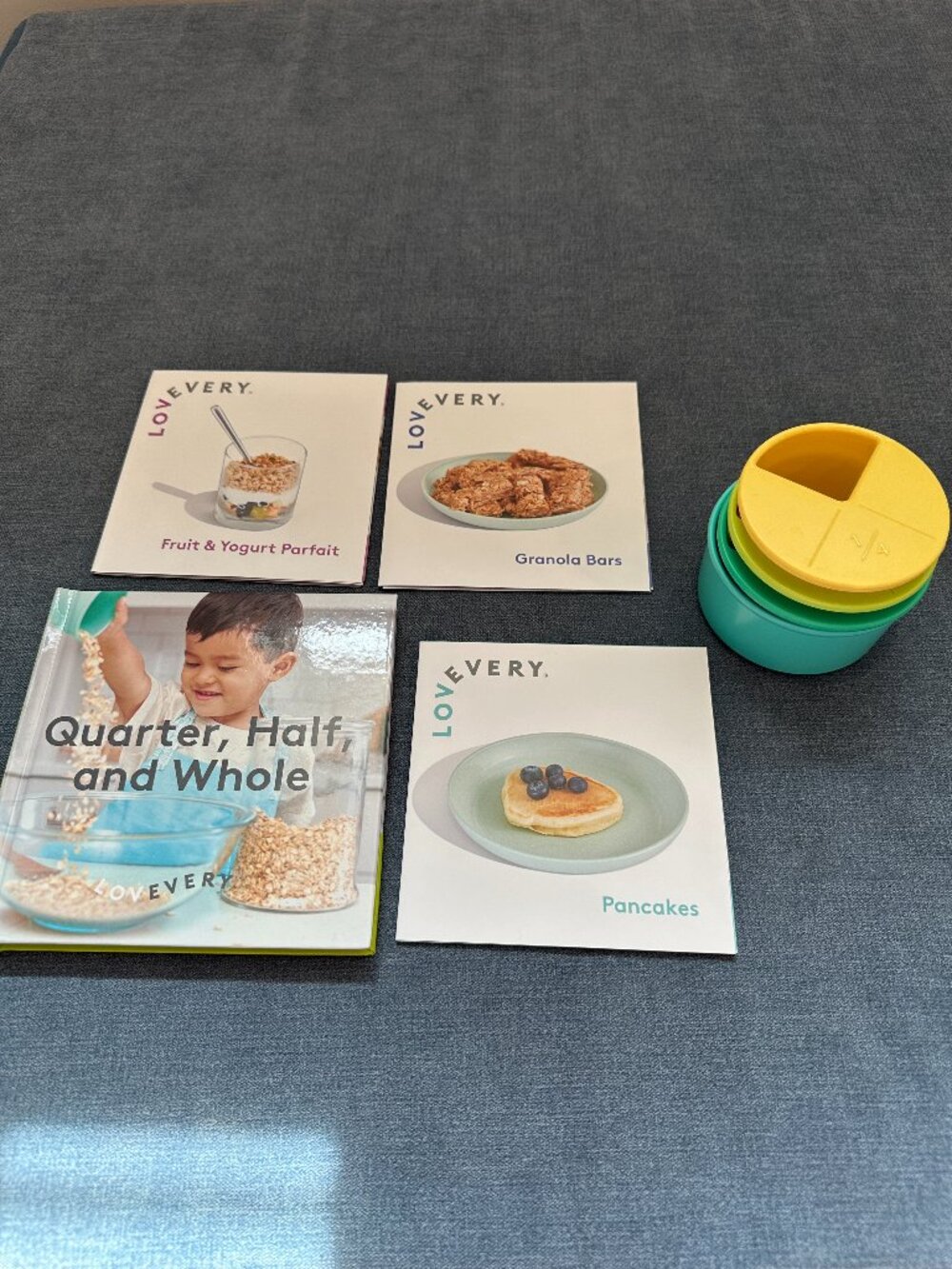 Lovevery Quarter, Half, and Whole Book with Measuring Cups
